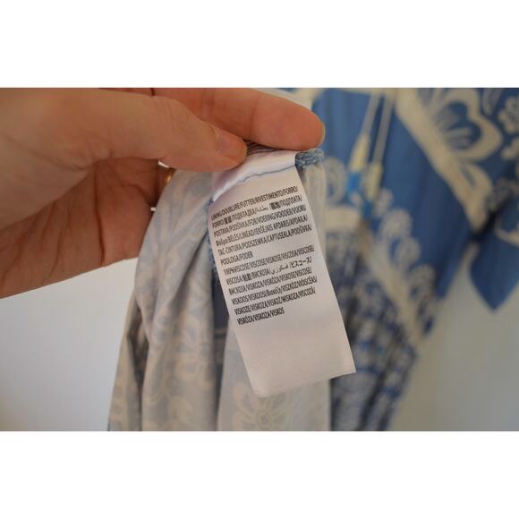 FARM RIO x Anthropologie V-Neck Puff Sleeve Dress Size M - Picture 8 of 8